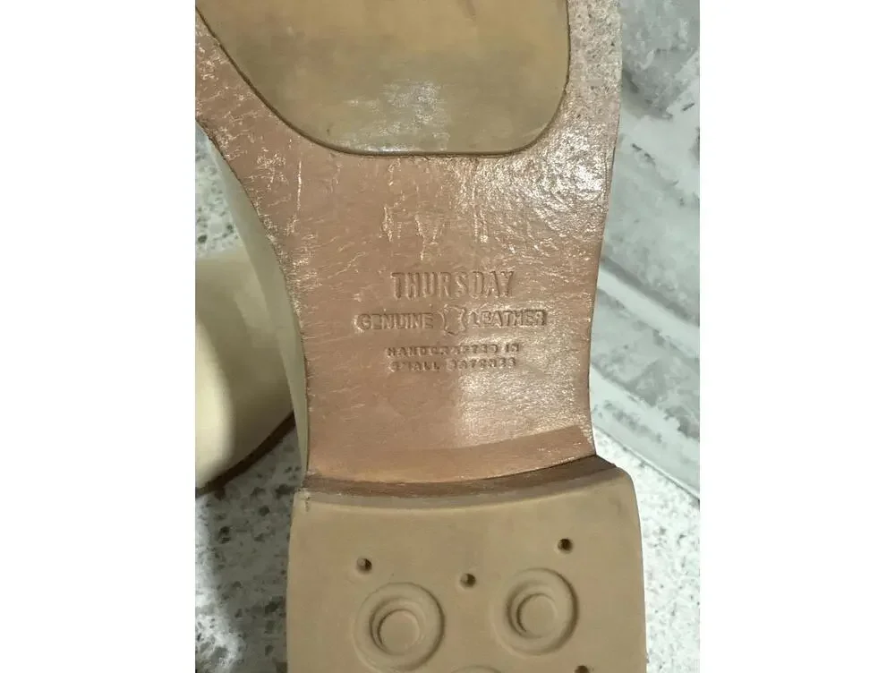 Thursday Boot Company Women's Dreamer Chelsea Boot in Beige Leather